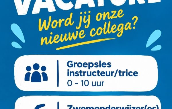 Vacature Zwemlesinstructeur m/v